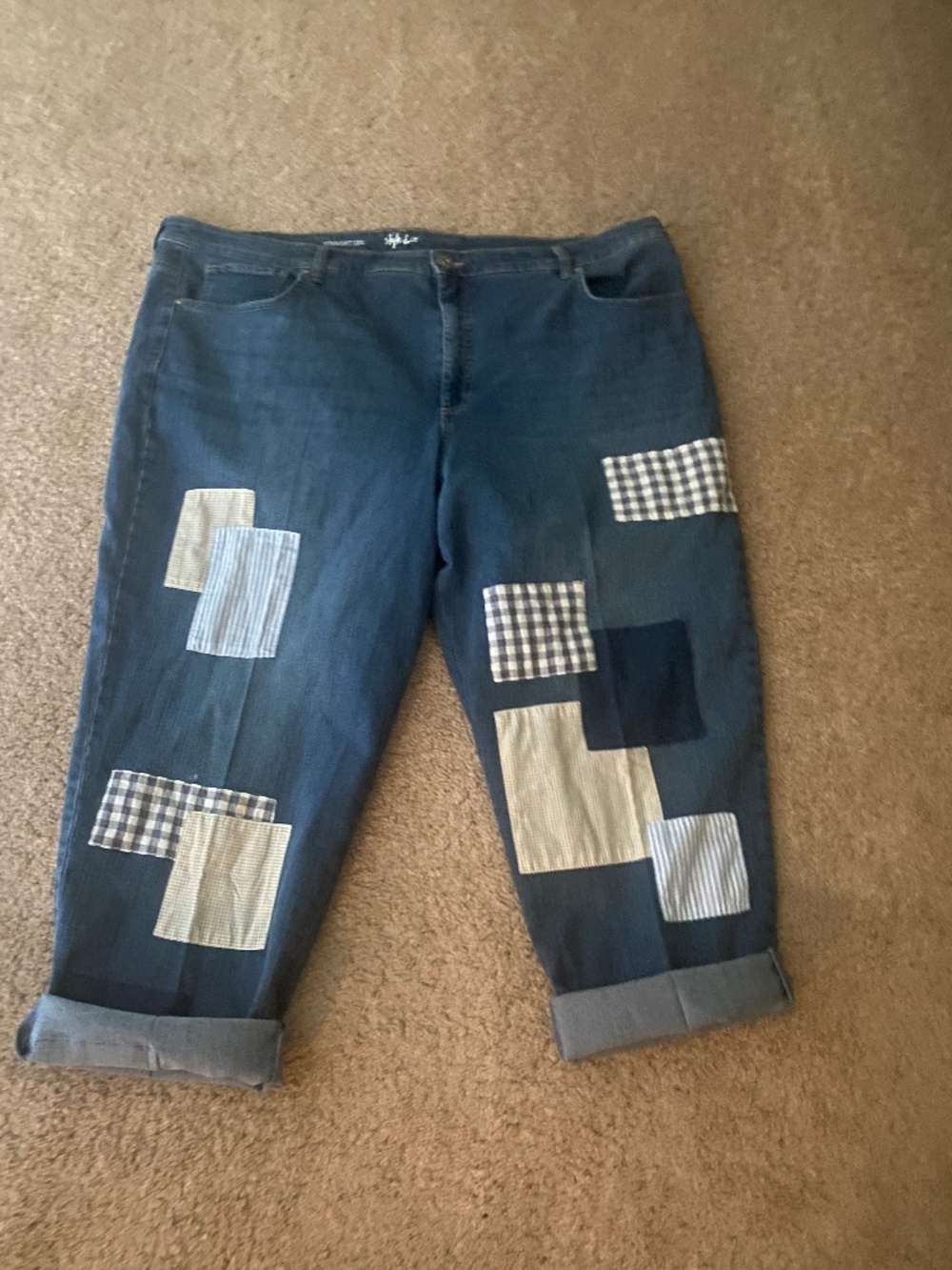 ✨ Style & Co. Straight Leg Patchwork Jeans ✨